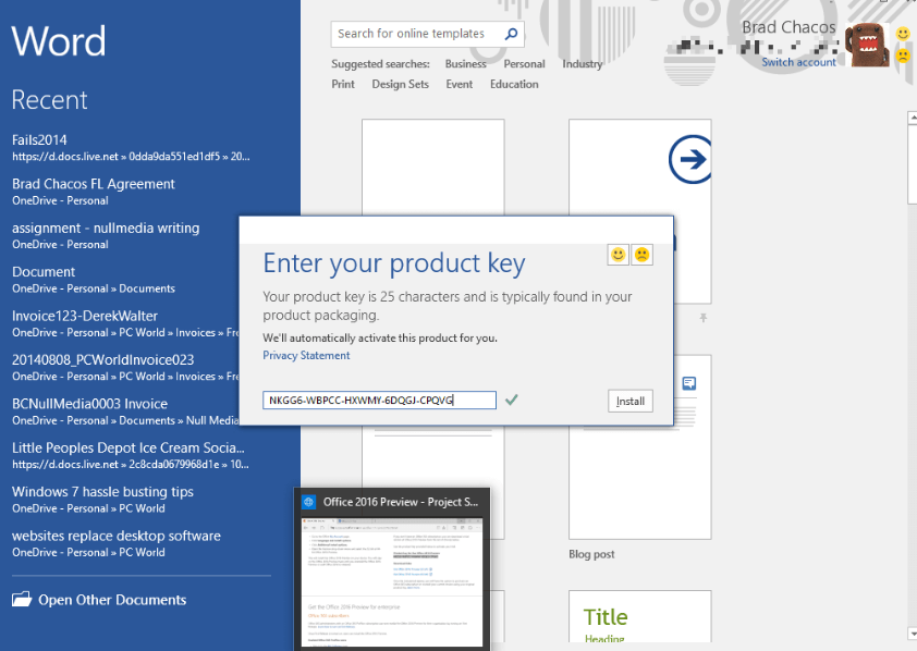 Office 2016 premium serial key free